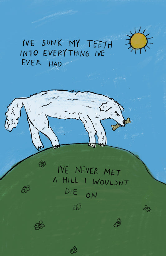 dog with a bone