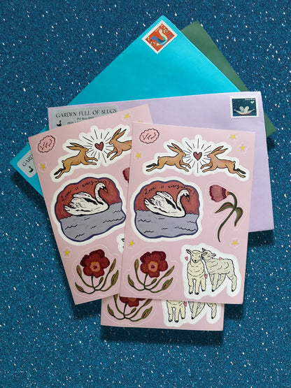 valentines sticker sheet